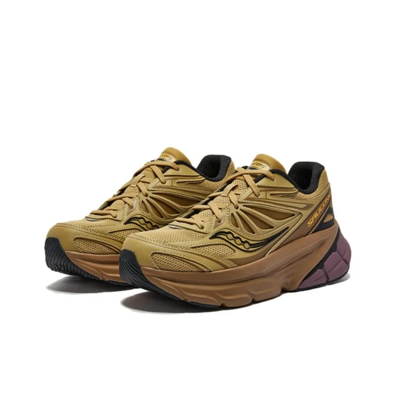 Saucony GUARD Anti Slip Wear Resistant Low Top Casual Running Shoes Unisex Gold-2