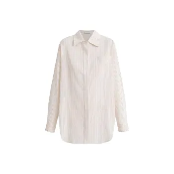 Mu Qingqing Shirts Women's Pink Stripes