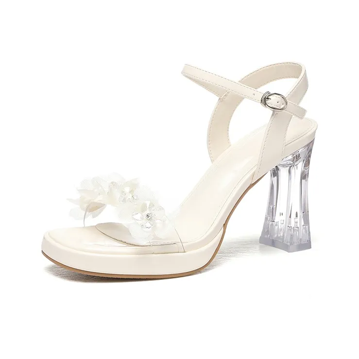 Golden Silk Rabbit One Strap Sandals Women's-0