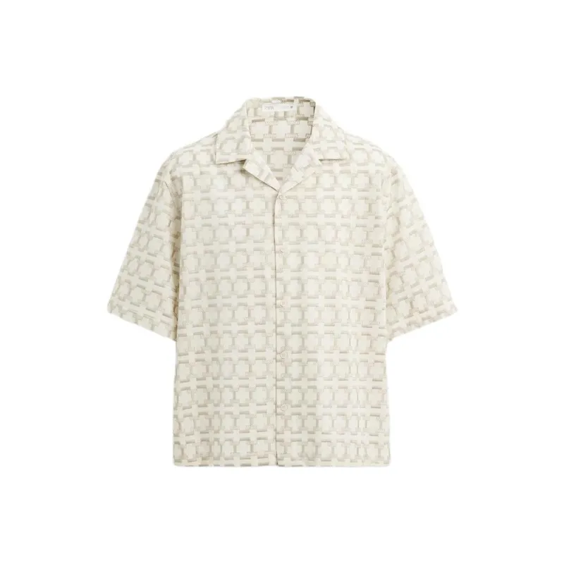 ZARA Shirts Men Beige-0