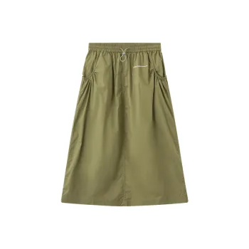 VOLCOM Casual Long Skirt Women's Military Yellow