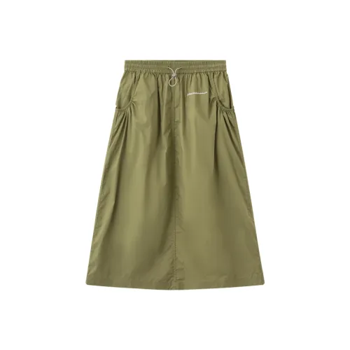 VOLCOM Casual Long Skirt Women's Military Yellow
