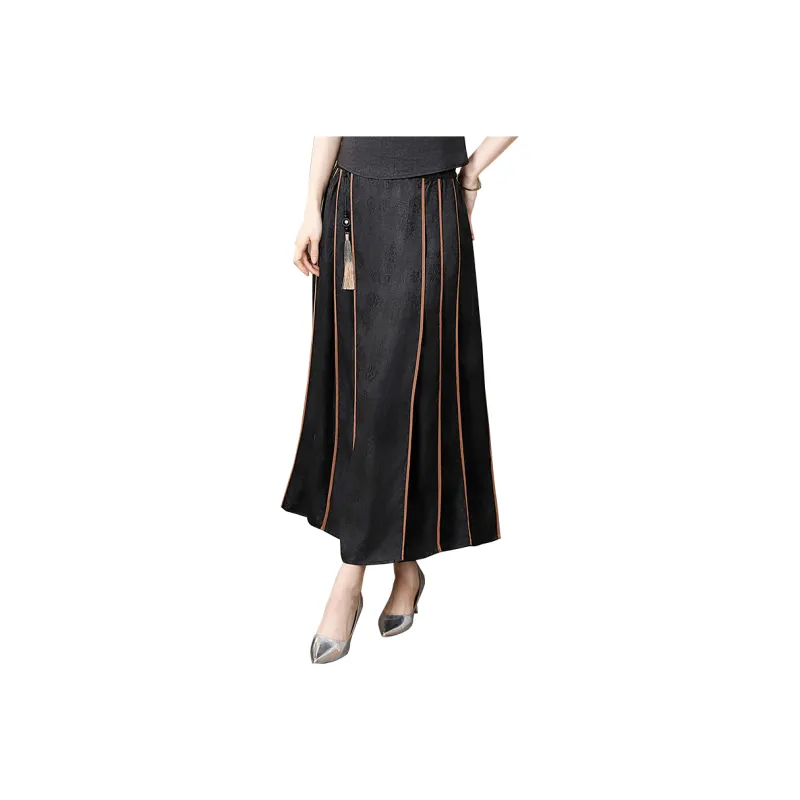 Yi Mengyuan Silk Casual Long Skirt Women's-0