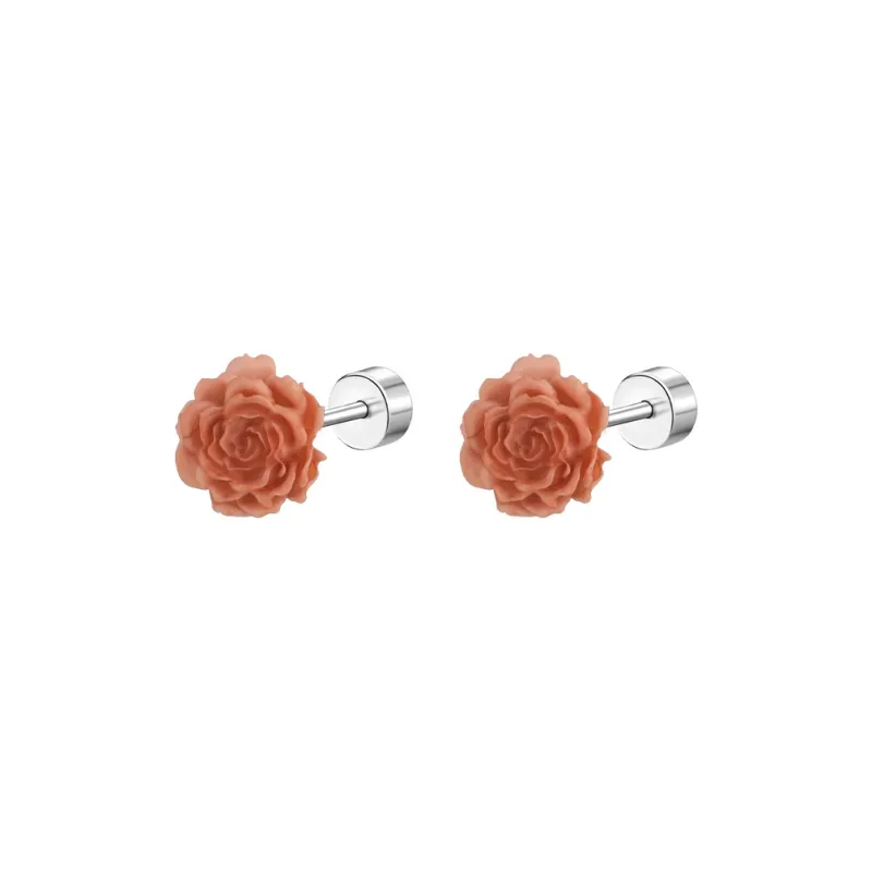 EAR PARTNER Titanium Steel Stud Earrings Women's-0