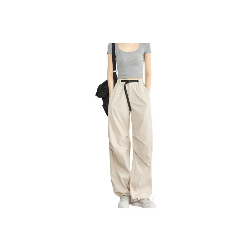FAESSLIN Wide Leg Parachute Cargo Pants Women's-4