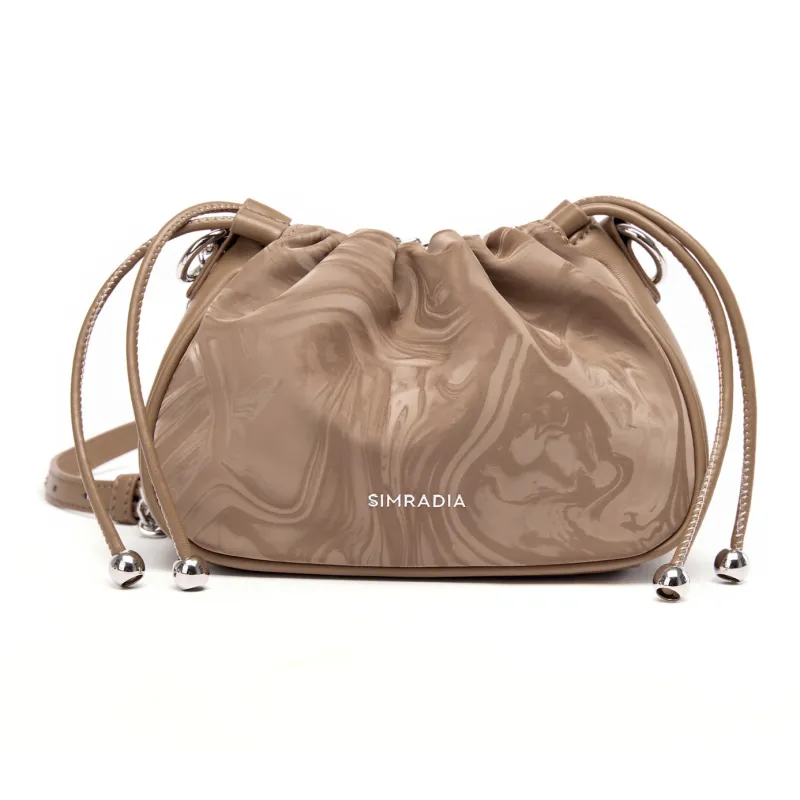 MOYYI Synthetic Leather Cloud Bag, Crossbody Bag, Shoulder Bag Women's Silver/Tofu Dry Color-8