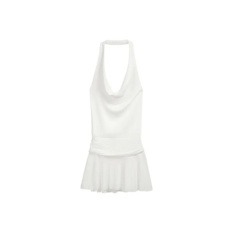 JOSR Sleeveless Dresses Women's White-0