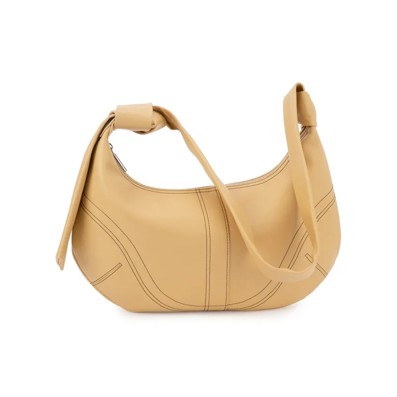 VENOF Cow Leather Crossbody Underarm Crescent Moon Dumpling Shoulder Bag Medium Size Women's Multicolor-12