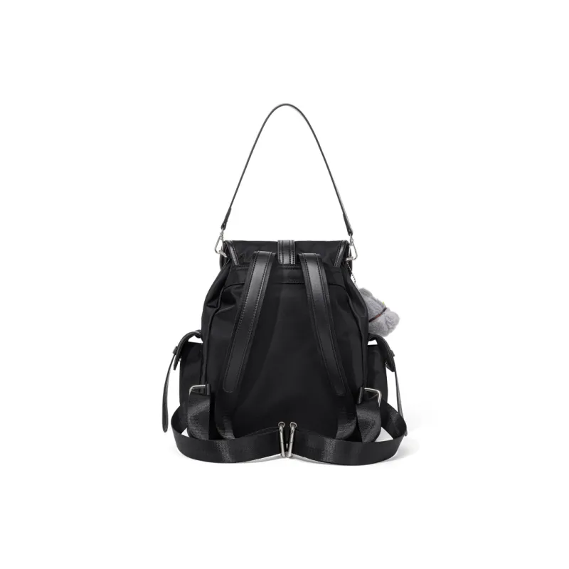 CinvaiKrose Fabric Short Trip Backpack Travel Bag Tubas Women's Ecru/Black-7