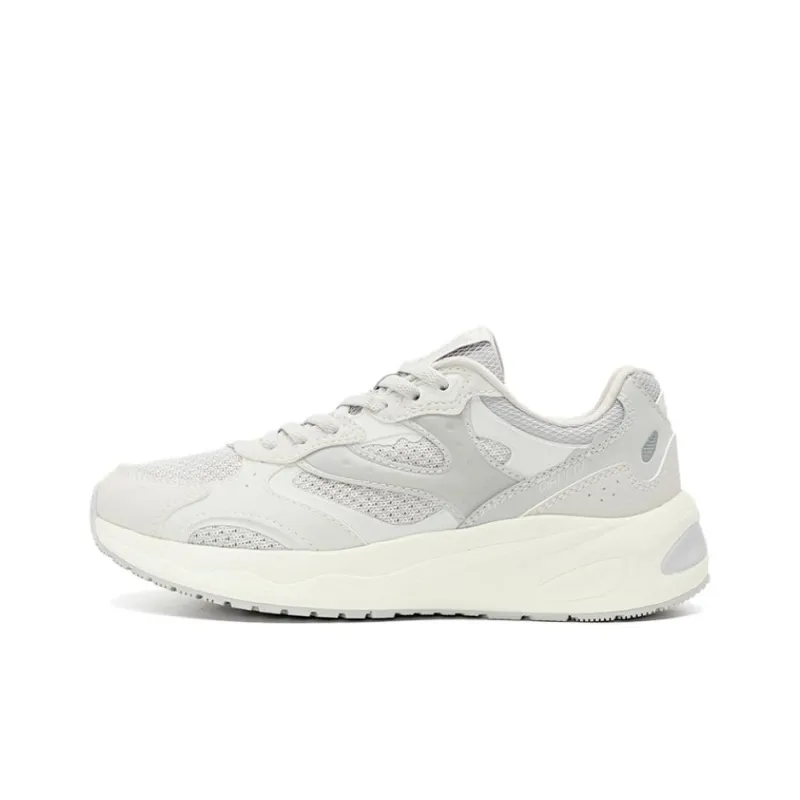 QIAODAN Breathable And Slip Resistant Low Top Casual Shoes Women's Gray White-0