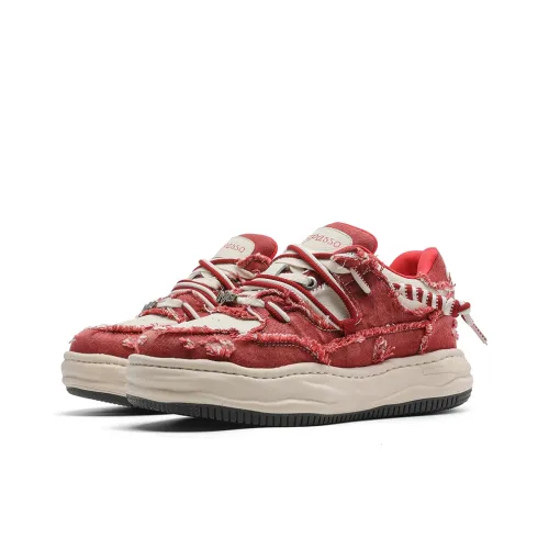 Hip Speed Low Top Skateboard Shoes Unisex Red
