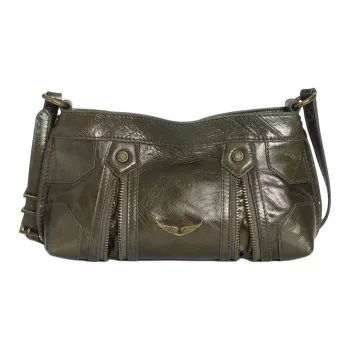 Zadig & Voltaire Cow Leather Shoulder Bag Mini Women's Green