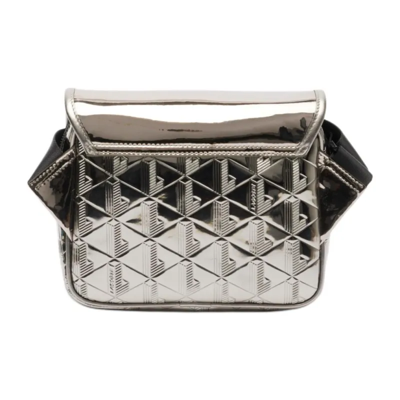 LACOSTE Polyurethane Messenger Bag, Crossbody Bag, Shoulder Bag Unisex Silver-2
