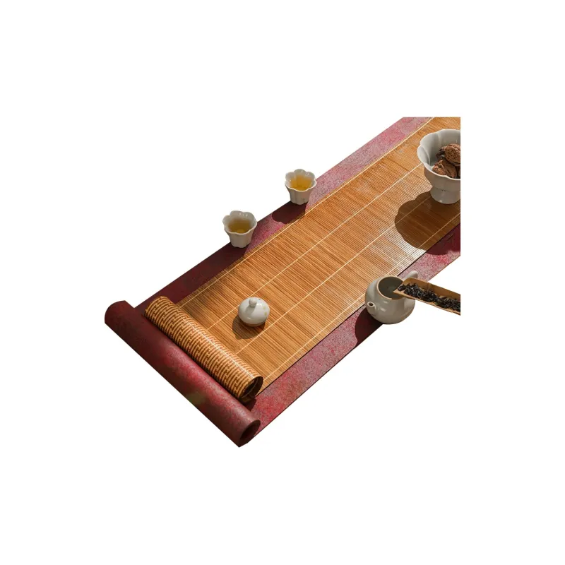 LUOYIJIA New Chinese Style Bamboo Mats Tea Mat Tablecloth Waterproof Tea Table Padding Cloth Teaware Table Mats Zen-3