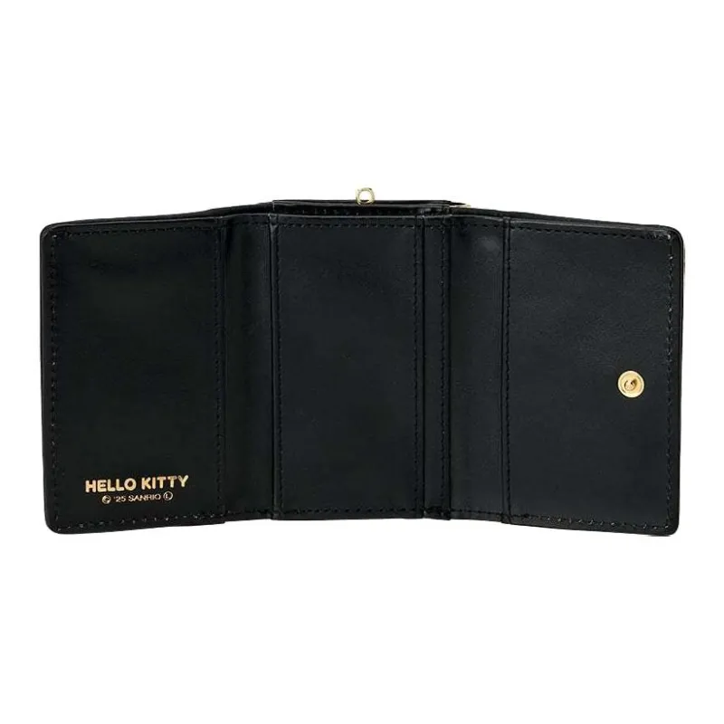 Sanrio Leather Wallet Women's Black-2