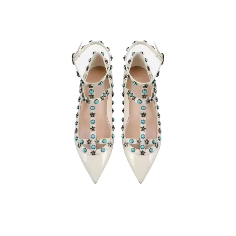 Valentino Casual Single Shoes Women's Beige-4