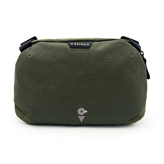 Venque Fabric One Shoulder Waterproof Crossbody Bag Medium Size Unisex White/Black/Olive Green/Mocha-8