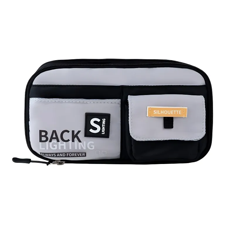 YIMULIN Large Capacity Multi Layer Minimalist Style Pencil Case Multifunction Pen Pouches-3