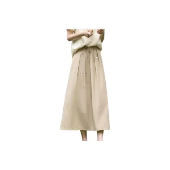 XWI Casual Long Skirts Women's Khaki