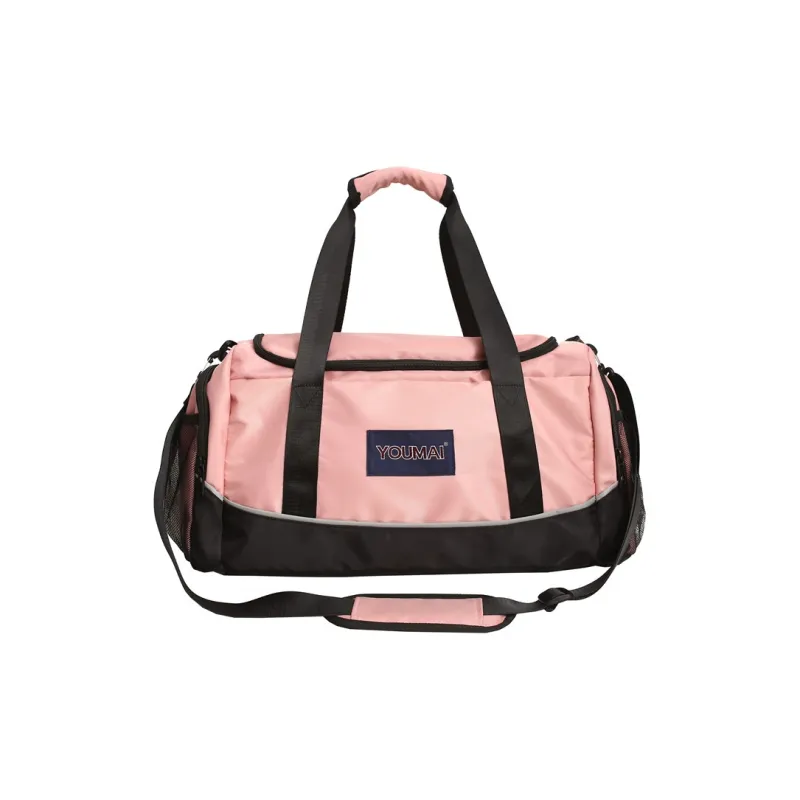 MTribe Nylon With Mesh Travel Bag Unisex Khaki/Black/Red/Yellow/Pink/Blue/Green-42