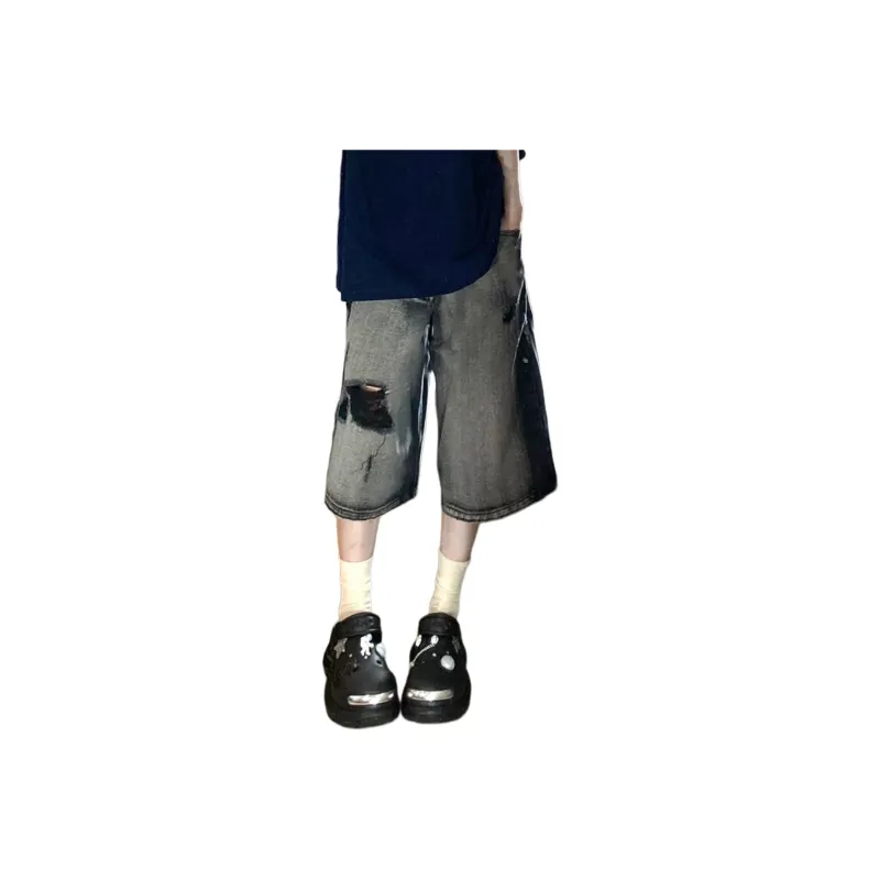 CORNILOT Denim Shorts Unisex Black-0