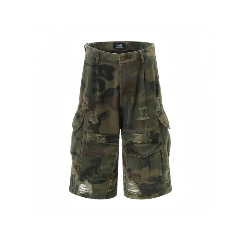 KLAMMKICKS Denim Shorts Unisex Camouflage-0