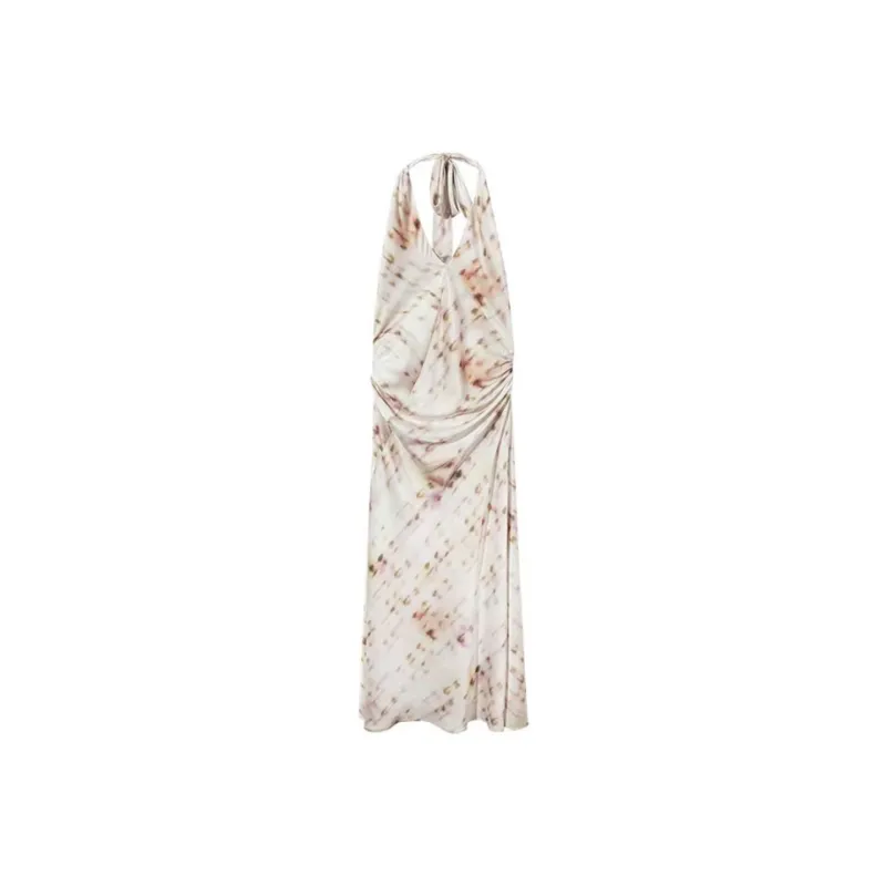 PUREIDOL Slip Dresses Women's Fengying Pink Maxi Skirt-0