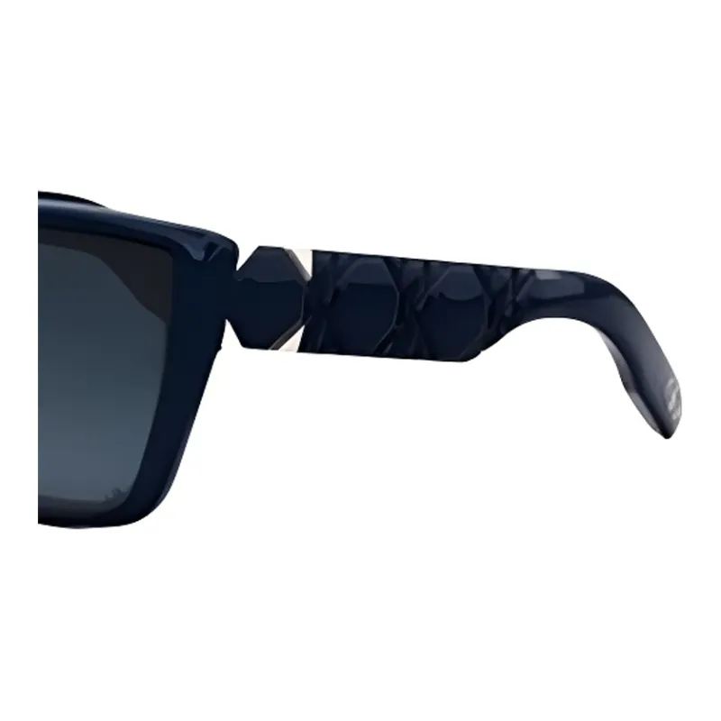 DIOR Plate Frame Irregular Shape Sunglasses Women's Dark Blue-1