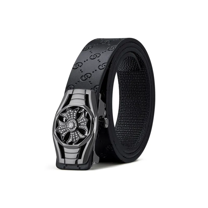 Yalu Preferred Cow Split Leather Belts Men's Width 3.5CM-0
