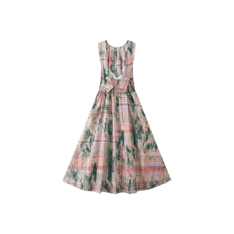 DOKZB Sleeveless Dresses Women's Fluffy Blossom Pink-1