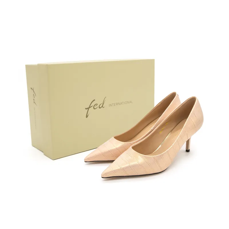FED Slim Heel High Heels Women's Pink-1