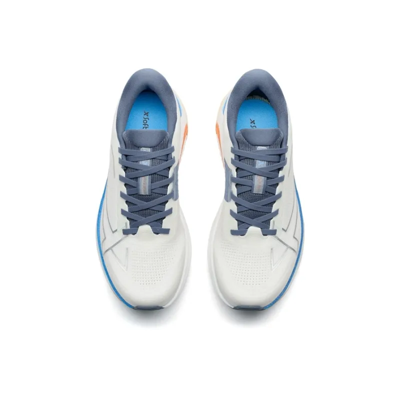 XTEP 2000km PLUS Running Shoes Men Low Top Sail White, Gray Blue-4