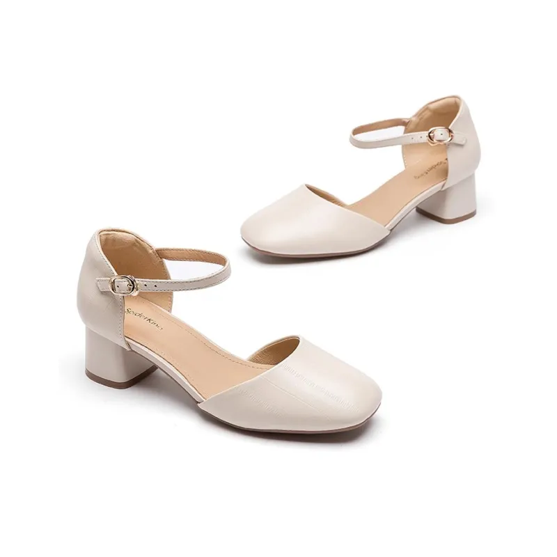 Spider King One Strap Sandals Women's Beige-3