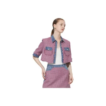 Caroline Denim Jackets Women's Purple Blue