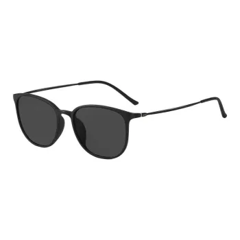 CAPONI TR/Memory Plastic Grilamid TR90 Square Sunglasses Unisex Black