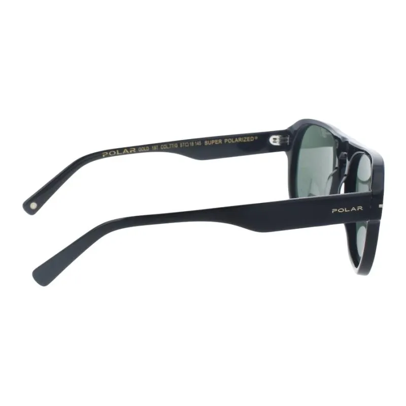 Polar Acetate Irregular Shape Sunglasses Unisex Black-1