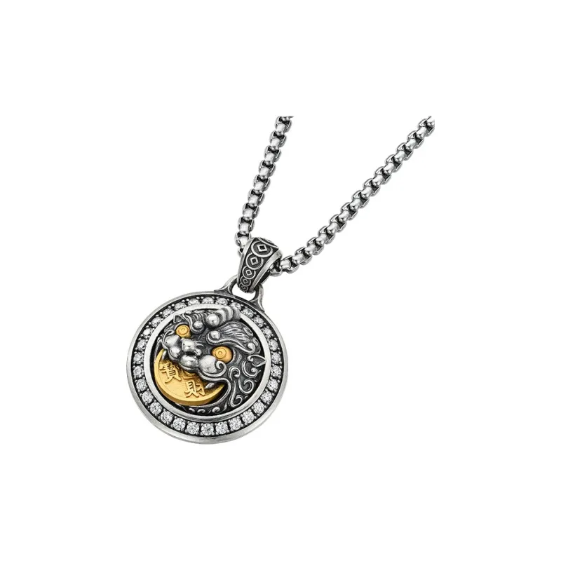 MYSH 925 Sterling Silver Necklaces Men's-10