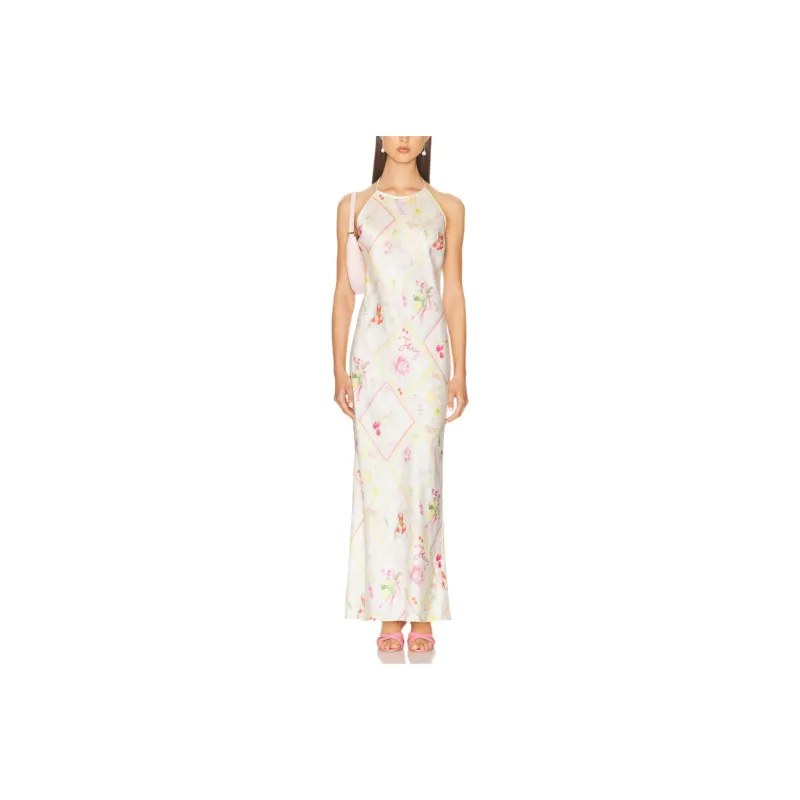 LOVESHACKFANCY Slip Dress Women's White-0