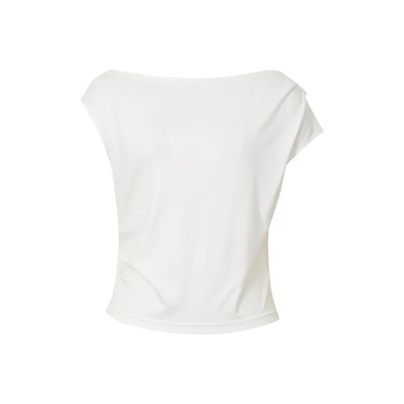 Hopeshow T Shirts Women's Raw White 001-0