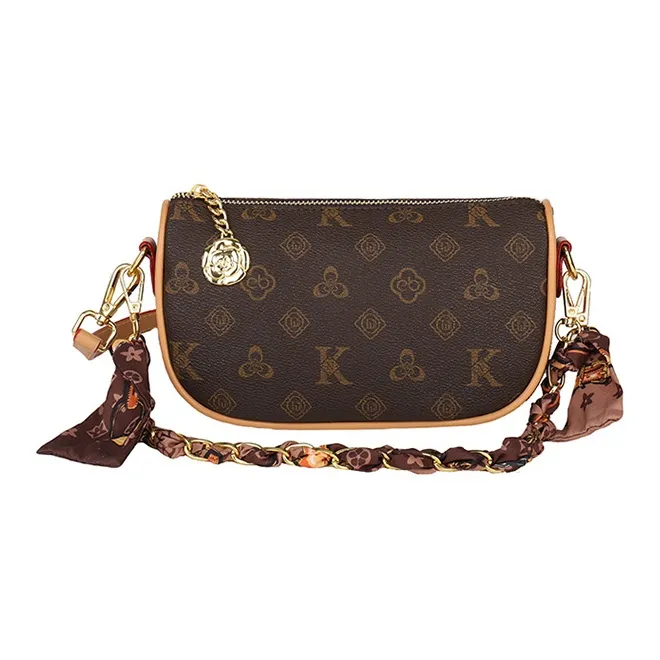 ZOGA PU Shoulder Bag Unisex Coffee/Brown-5