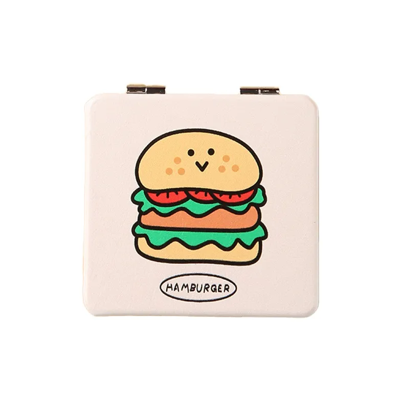 Gentle Welcome Cartoon Mini Small Mirror Portable Cute Handheld Double Sided Refillable-14
