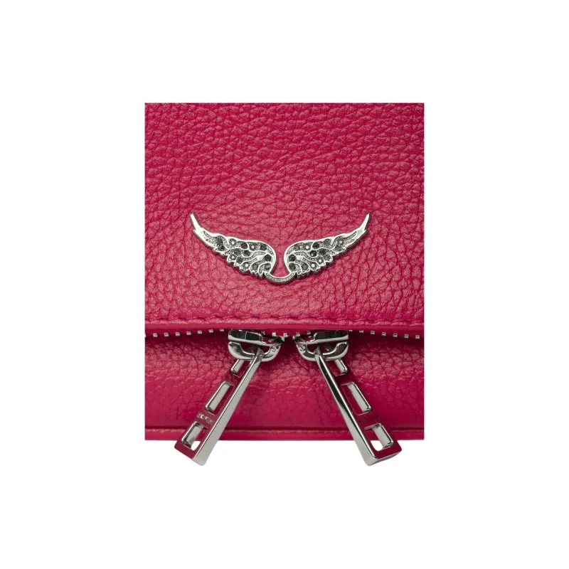 Zadig & Voltaire Cow Leather Shoulder Bag Women's Pink-3