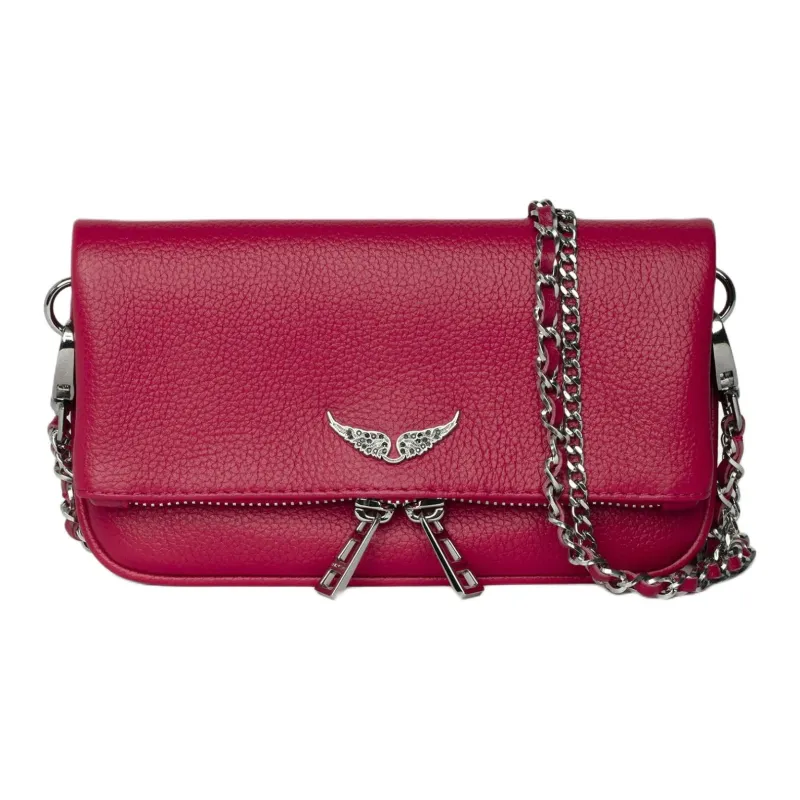 Zadig & Voltaire Cow Leather Shoulder Bag Women's Pink-0