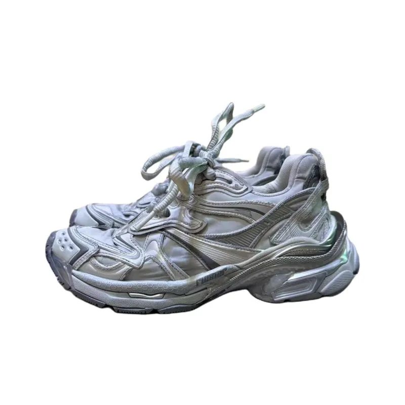 Balenciaga Runner2.0 Low Top Chunky Sneakers Women's Gray Silver-2