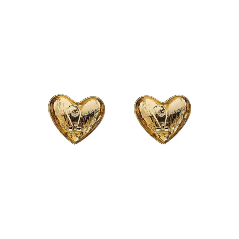 ZARA Metal Clip On Earrings Women's Gold-1