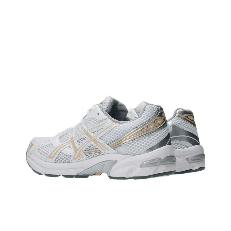 Asics Gel 1130 Anti Slip Wear Resistant Low Top Casual Running Shoes Unisex White Gold-3