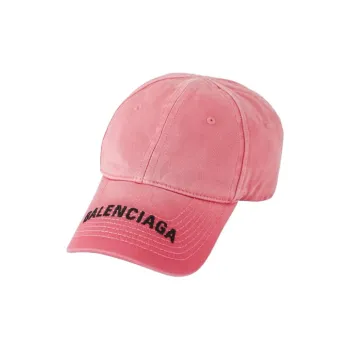 Balenciaga Cotton Baseball Caps Women's Pink