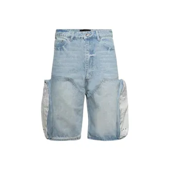 Who Decides War Patchwork Denim Shorts