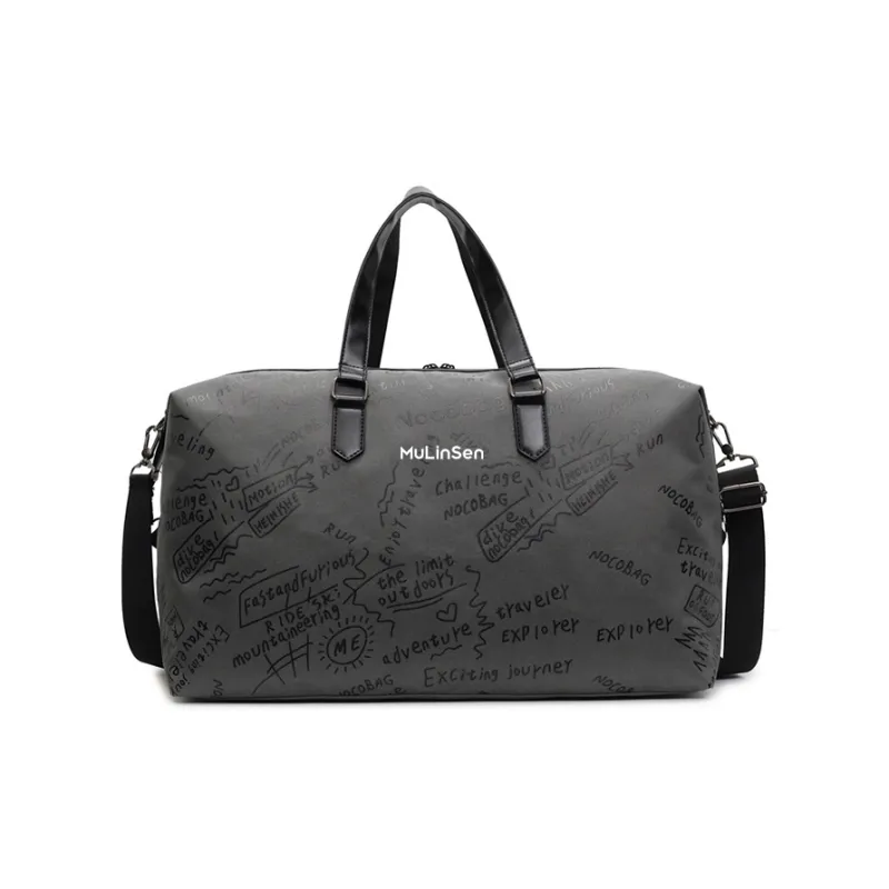 Mulinsen Polyester Travel Bag Unisex Black/Gray/Green-2