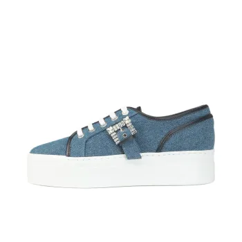 SERGIO ROSSI SR Twenty Low Top Skateboard Shoes Women's Blue